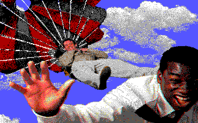 David Wolf: Secret Agent IBM PC/Compatibles Screenshot: Now I have a parachute!