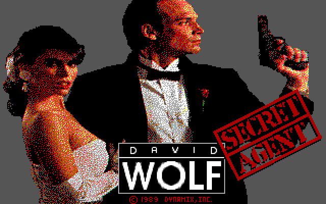 David Wolf: Secret Agent IBM PC/Compatibles Screenshot: Title screen.