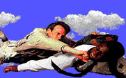 David Wolf: Secret Agent for IBM PC/Compatibles - Attacking an enemy...