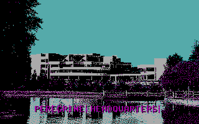 David Wolf: Secret Agent IBM PC/Compatibles Screenshot: Welcome to Peregrine headquarters...