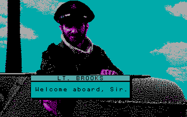 David Wolf: Secret Agent IBM PC/Compatibles Screenshot: Welcome abourd a submarine!