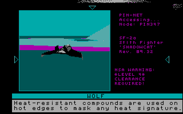 David Wolf: Secret Agent IBM PC/Compatibles Screenshot: Mission briefing...