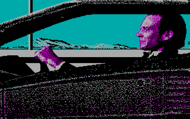 David Wolf: Secret Agent IBM PC/Compatibles Screenshot: Driving...time for an action scene!