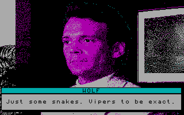 David Wolf: Secret Agent IBM PC/Compatibles Screenshot: David Wolf, always joking...