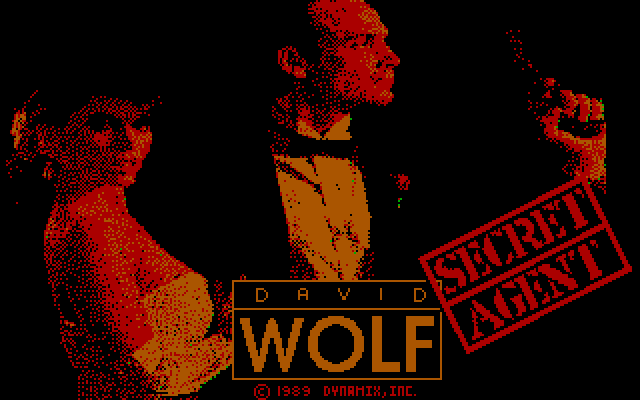 David Wolf: Secret Agent IBM PC/Compatibles Screenshot: Title screen.