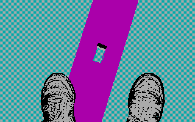David Wolf: Secret Agent IBM PC/Compatibles Screenshot: Can you parachute onto the top of this moving truck?