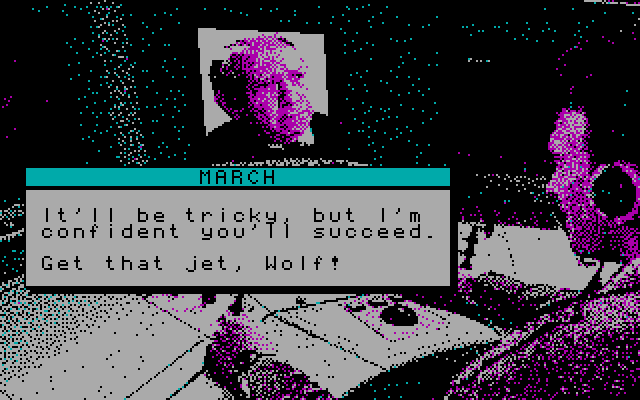 David Wolf: Secret Agent IBM PC/Compatibles Screenshot: Your job is always difficult...