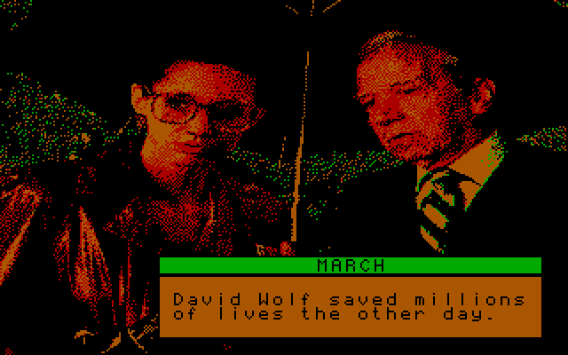 David Wolf: Secret Agent IBM PC/Compatibles Screenshot: The world will never know that I saved it...