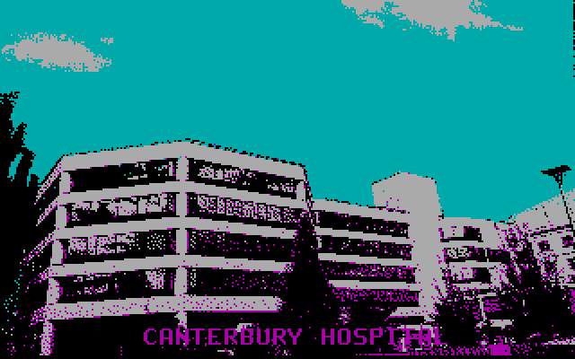 David Wolf: Secret Agent IBM PC/Compatibles Screenshot: Our hero, David Wolf, is taken to the hospital...