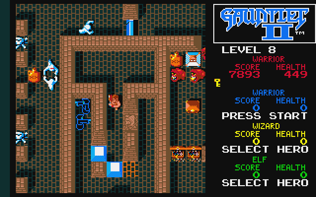 Gauntlet II Atari ST Screenshot: Starting this level trapped...or am I?