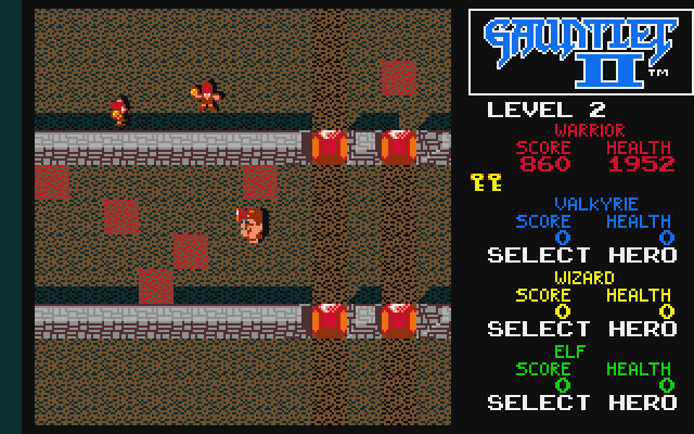 Gauntlet II Atari ST Screenshot: Don't step on the stun tiles...