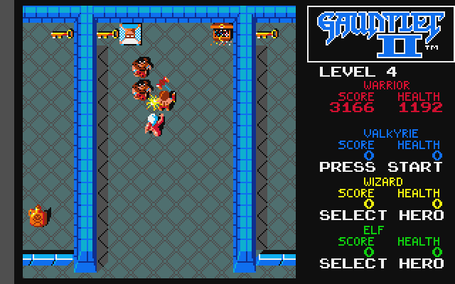 Gauntlet II Atari ST Screenshot: Searching for the moving exit...