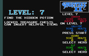 Gauntlet II for Atari ST - Sometimes there's clues between levels.