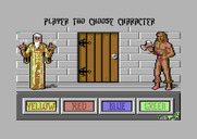 Gauntlet II for Commodore 64 - Each player can choose a different character and color.