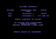 Gauntlet II for Commodore 64 - Player controls.
