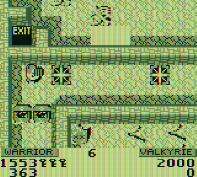 Gauntlet II Game Boy Screenshot: The exit! But how do I reach it?