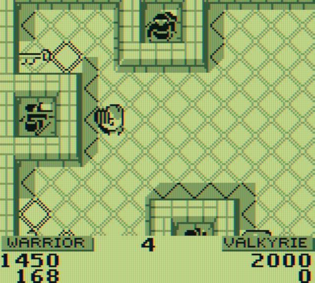 Gauntlet II Game Boy Screenshot: Avoid traps, or death will attack!