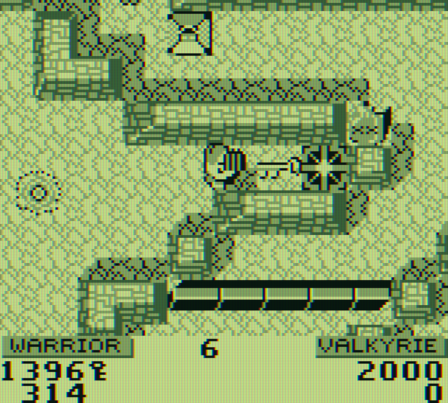 Gauntlet II Game Boy Screenshot: Transports transport you randomly to another nearby transporter.