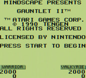 Gauntlet II for Game Boy - Copyright screen.