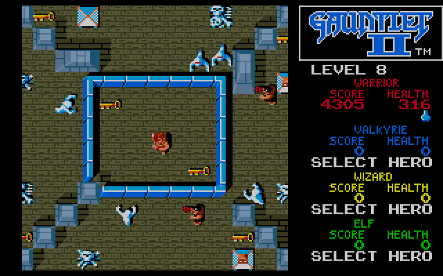 Gauntlet II IBM PC/Compatibles Screenshot: Trapped!