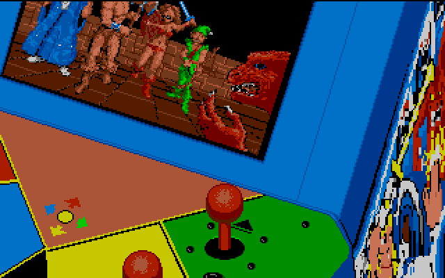 Gauntlet II IBM PC/Compatibles Screenshot: The Gauntlet arcade machine closeup.