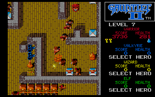 Gauntlet II IBM PC/Compatibles Screenshot: Looks like a dead end...