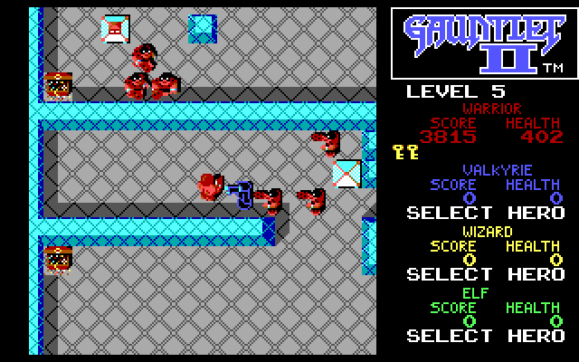 Gauntlet II IBM PC/Compatibles Screenshot: Some enemies drain your energy quickly...