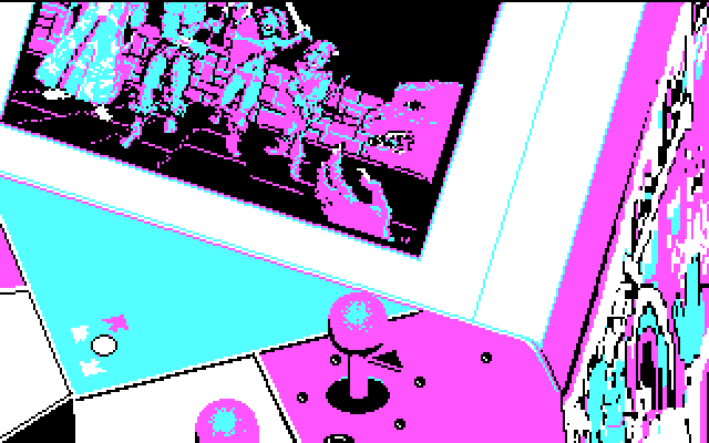 Gauntlet II IBM PC/Compatibles Screenshot: A closer view of the Gauntlet arcade machine.