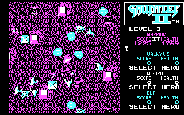 Gauntlet II IBM PC/Compatibles Screenshot: I'm surrounded!