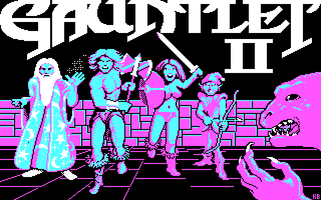 Gauntlet II IBM PC/Compatibles Screenshot: Title screen.