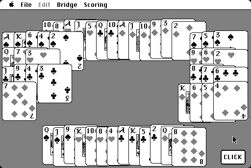 Bridge 6.0 Macintosh Screenshot: Viewing the hands.
