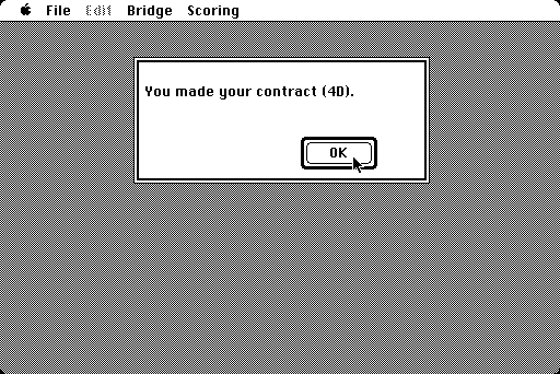 Bridge 6.0 Macintosh Screenshot: You made your contract!