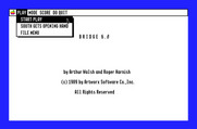 Bridge 6.0 for Apple IIgs - Viewing the play menu.