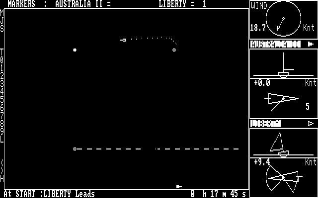 Yacht Racing Simulator IBM PC/Compatibles Screenshot: Racing...