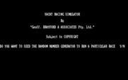 Yacht Racing Simulator for IBM PC/Compatibles - Title screen.
