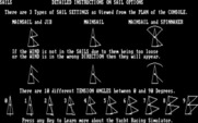 Yacht Racing Simulator for IBM PC/Compatibles - Detailed instructions on sail options.