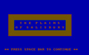 The Plains of Salisbury for IBM PC/Compatibles - Title screen.