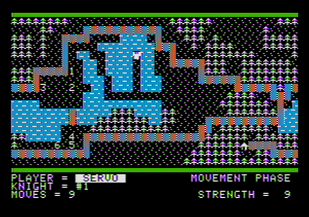 The Plains of Salisbury Apple II Screenshot: Game start.