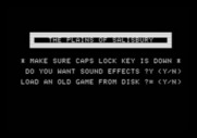 The Plains of Salisbury for Apple II - You can turn sounds on or off, or even load a saved game.