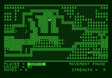 The Plains of Salisbury for Apple II - Game start.