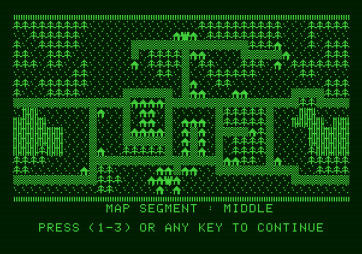 The Plains of Salisbury for Apple II - On each turn you can view different map segments to see where everyone is.