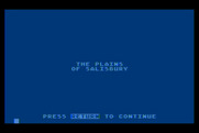 The Plains of Salisbury for Atari 8-bit - Title screen.