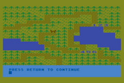 The Plains of Salisbury for Atari 8-bit - You can view each of the three screens to check out where all the knights are located...