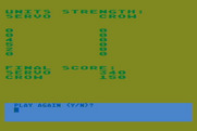 The Plains of Salisbury for Atari 8-bit - Game over; here's the final score.