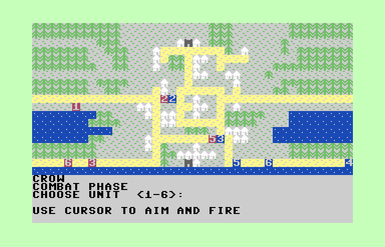 The Plains of Salisbury Commodore 64 Screenshot: Units are starting to dwindle as battles continue...
