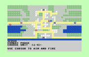 The Plains of Salisbury for Commodore 64 - Combat; use cursor keys to choose direction to fire an arrow.