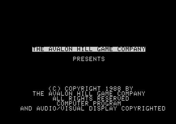 Police Blotter Apple II Screenshot: Avalon Hill presents...
