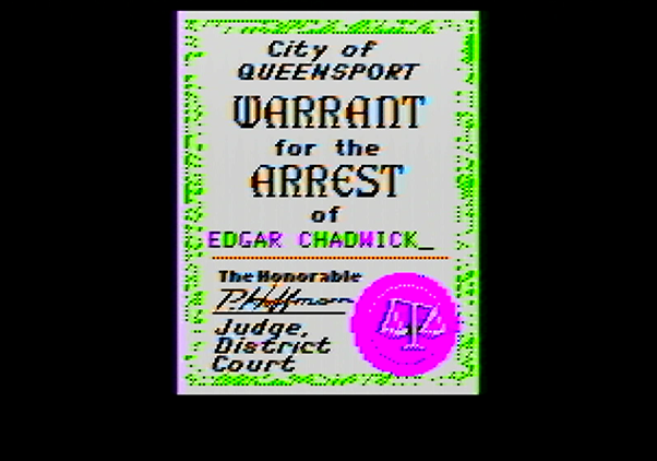 Police Blotter Apple II Screenshot: Who do you want to arrest?