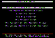 Police Blotter for Apple II - Select a case.
