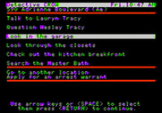 Police Blotter for Apple II - Choose your next move...